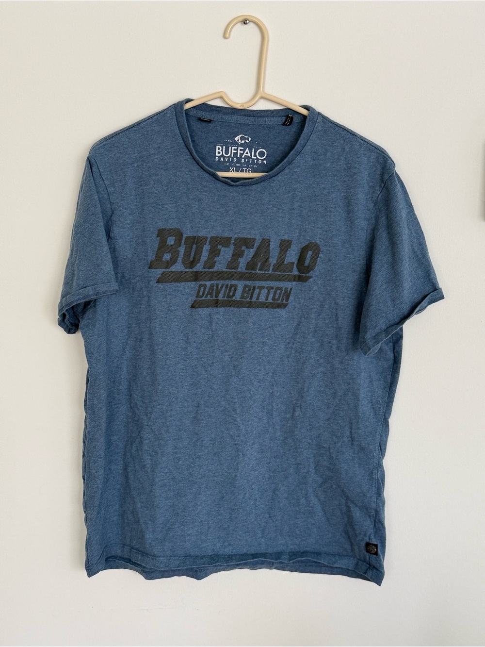 ✨3 for $20 Buffalo David Bitton Slate Blue Logo Short-Sleeve Tee